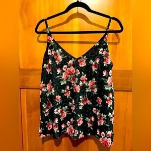 Reversible Floral and Leopard Print Blouse